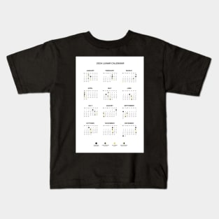 2024 Lunar Calendar Kids T-Shirt